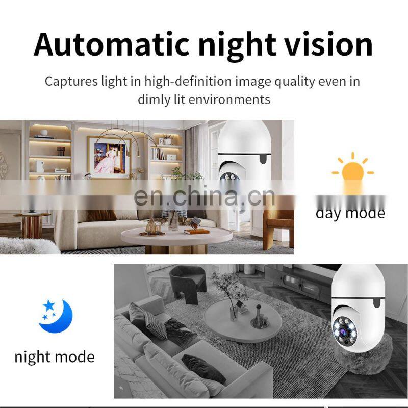 Wifi Panorama Camera Horizontal View 360 Degree CCTV Bulb Camera