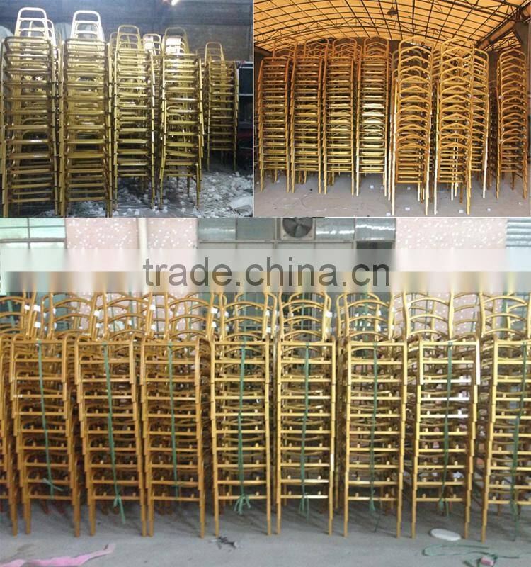 FOSHAN FURNITURE 2015 NEW STYLE IRON STACKABLE CHAIR FOR HOTEL