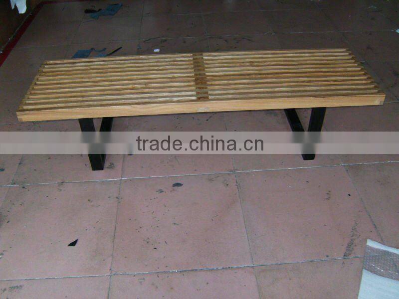 outdoor wood bench
