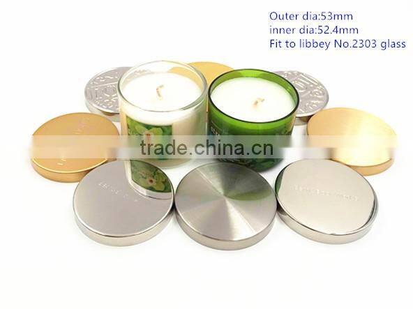 53mm shiny nickle plating candle lids