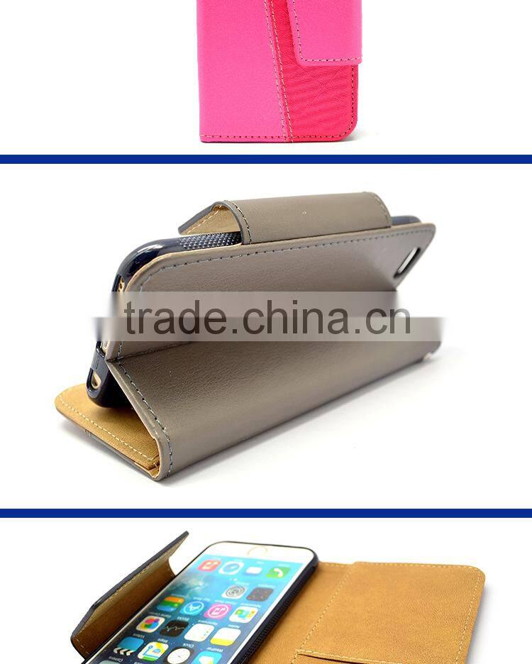 Best Quality TPU Stand For iphone 6G Leather Book Cover