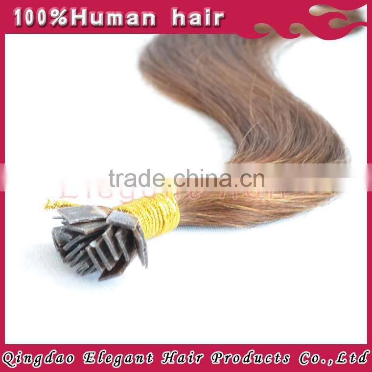 cheap price 100% Brazilian Remy Human Flat Tip with various colorHair Extensions wholesale