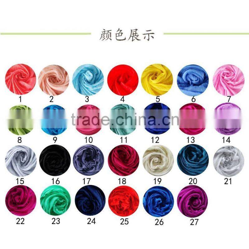 Wholesale Fall Winter Solid Color Cotton Viscose Fashion Ladies Plain Shawl Scarf