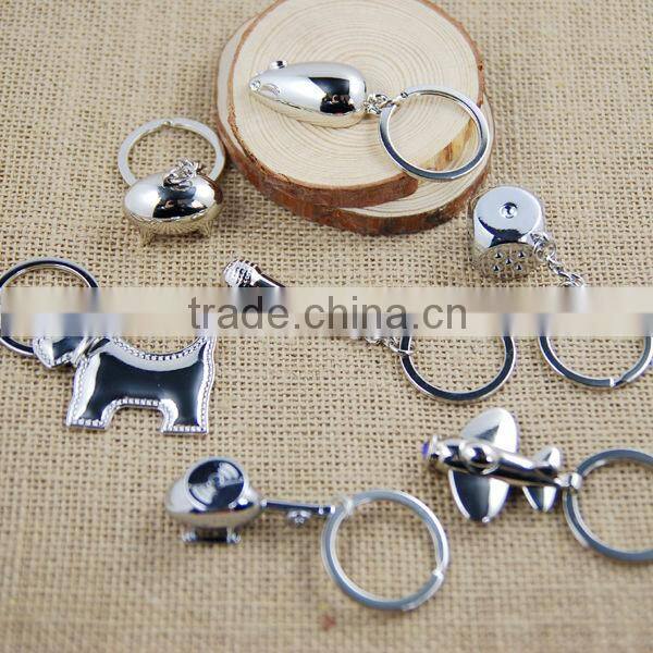 Small Airplane Shape Compass Matel Key Chain