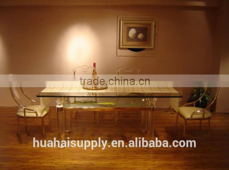 eco-friendly acrylic furniture dining table and chairs