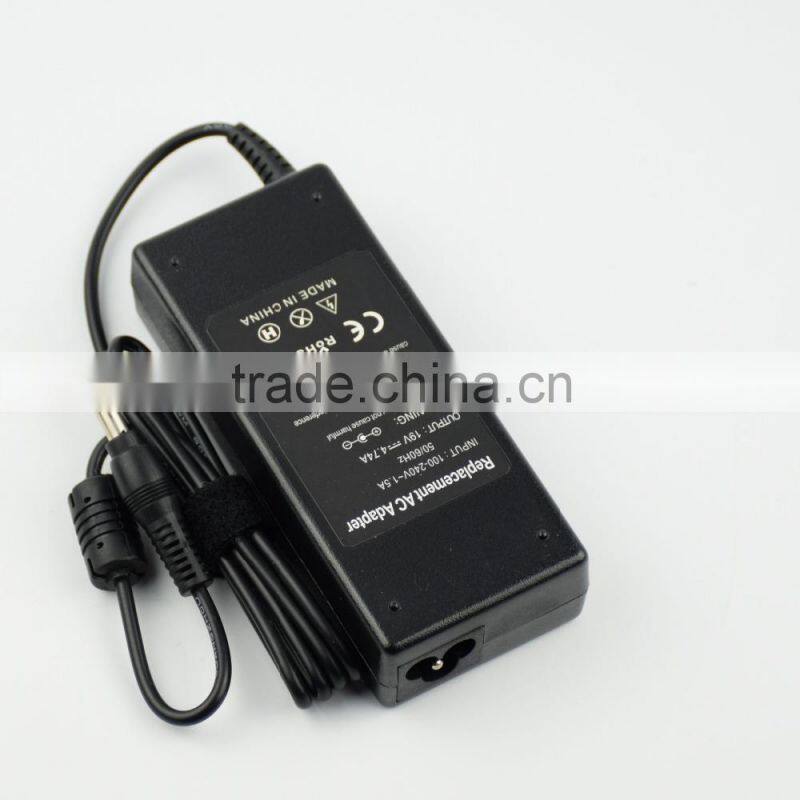 China supply wholesale factory price oem switching laptop adapter for Acer 19v 4.74a 5.5*2.5mm straight head
