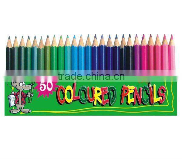 12 Colored Wooden Pencil Round Shape Color Print 7 Inches