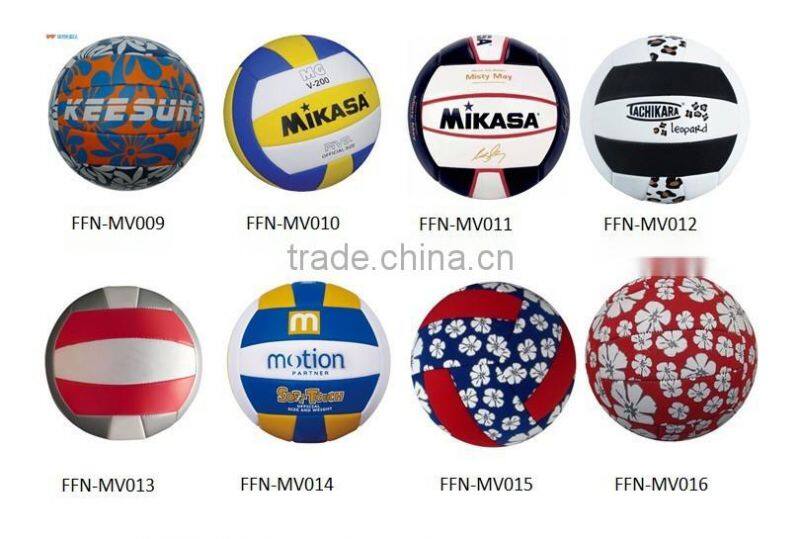 Customized machine stitched soft touch promotional beach volleyball for girls