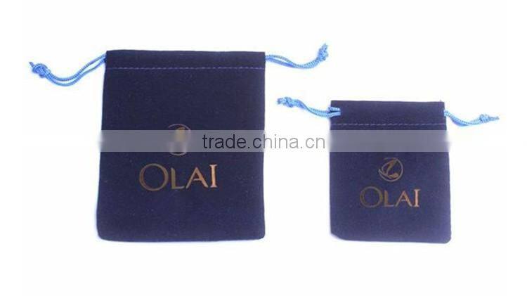 Custom Printed Microfiber jewelry suede drawstring pouches