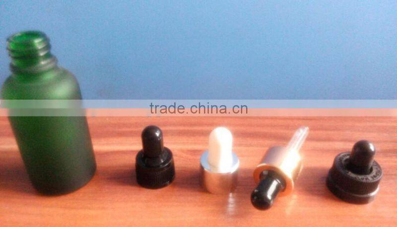 30ML green frost essential oil bottle with different dropper caps