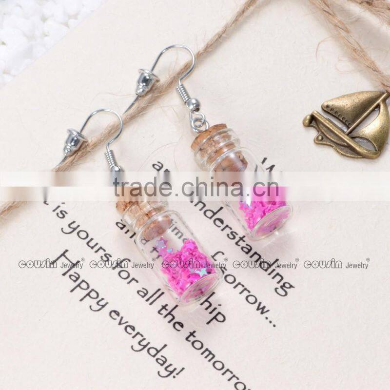 Earring & Eardrop Drifting Bottle Themed Eardrop ES0077c Cousin Jewelry