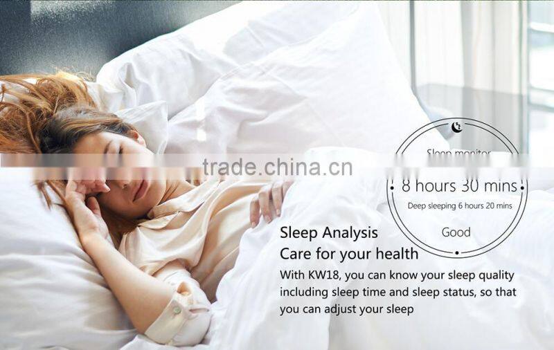 2016 smart watch new design CPU MTK2502C KW18 smart watch