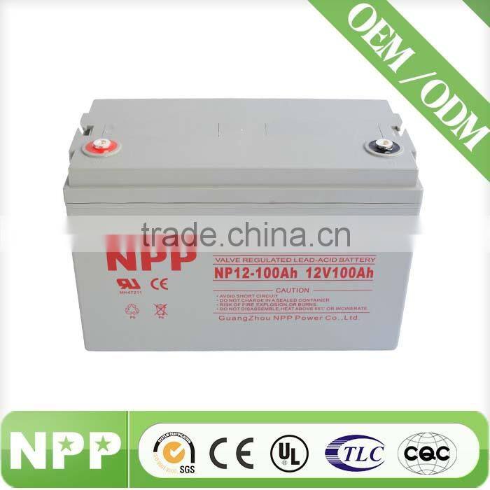 gel lead acid battery 12v 100ah for solar product