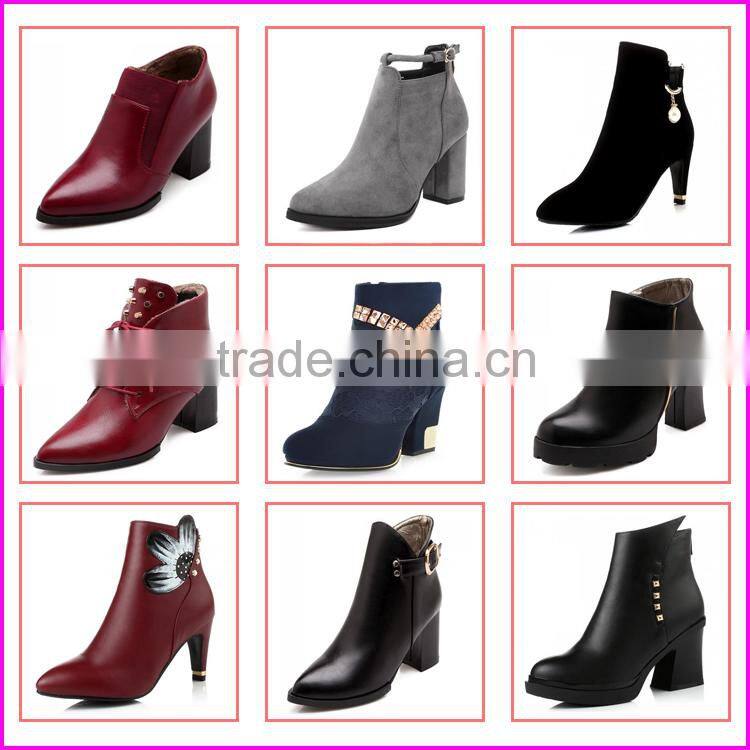 GD high quality suede material comfortable breathable lining booties shoes for women
