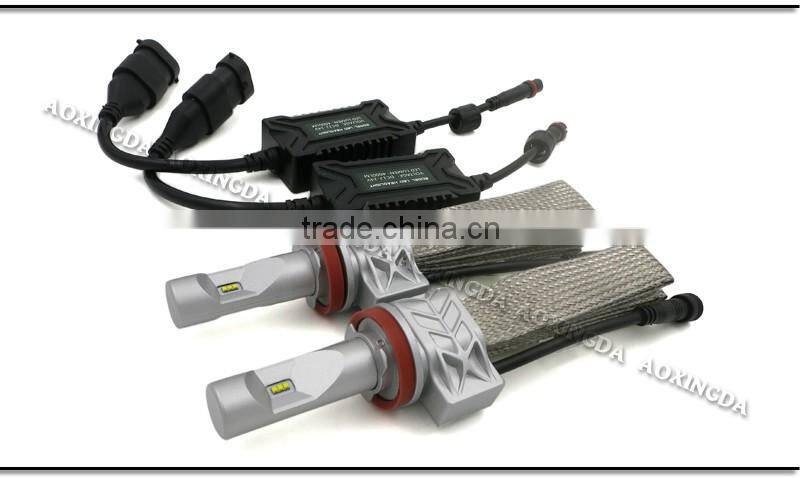 AOXINGDA 2016 newest LED headlight G5S H8 H11 4000LM LED headlight with PHI ZES chip