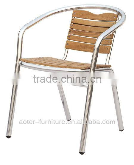 2016 fashion garden aluminium outdoor wood relaxing chair