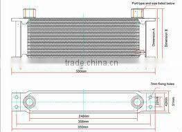aluminum stack layer structure autombile oil cooler-radiator