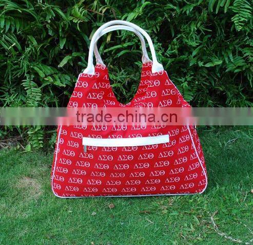 Wholesale Blanks Microfiber Large Fshional Tote Bag Shopping Handbags PU Leather Handle