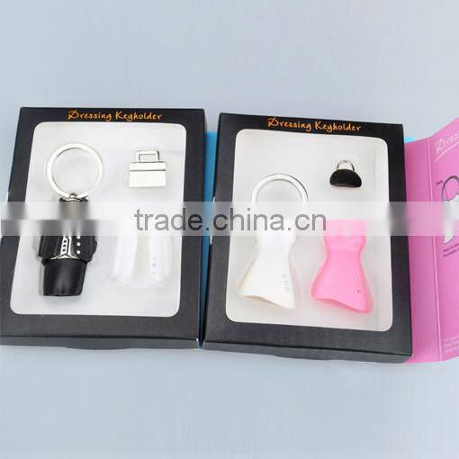 Wedding GiFT Evening Dress Key Chains with gift box