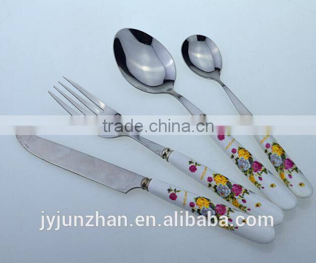 Korean stainless steel cutlery with nice gift box packing and new design--Junzhan Factory