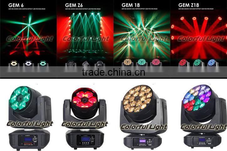 GEM 18-2015 New 18*15w 4in1 Led RGBW Wash Zoom Moving Head
