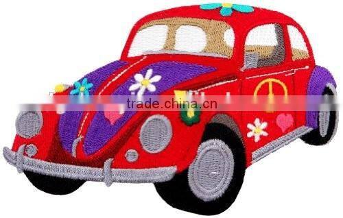 Boat car plain embroidery iron on badges