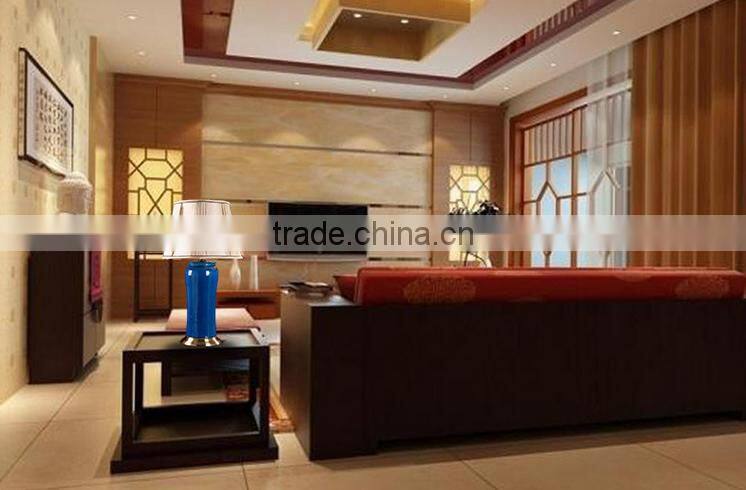 Noble factory supplied blue antique Table lamp for weddings with shadow