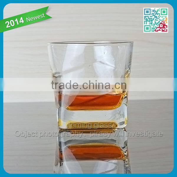 ZL785 glass beer steins red spuare shot cup whiskey glass