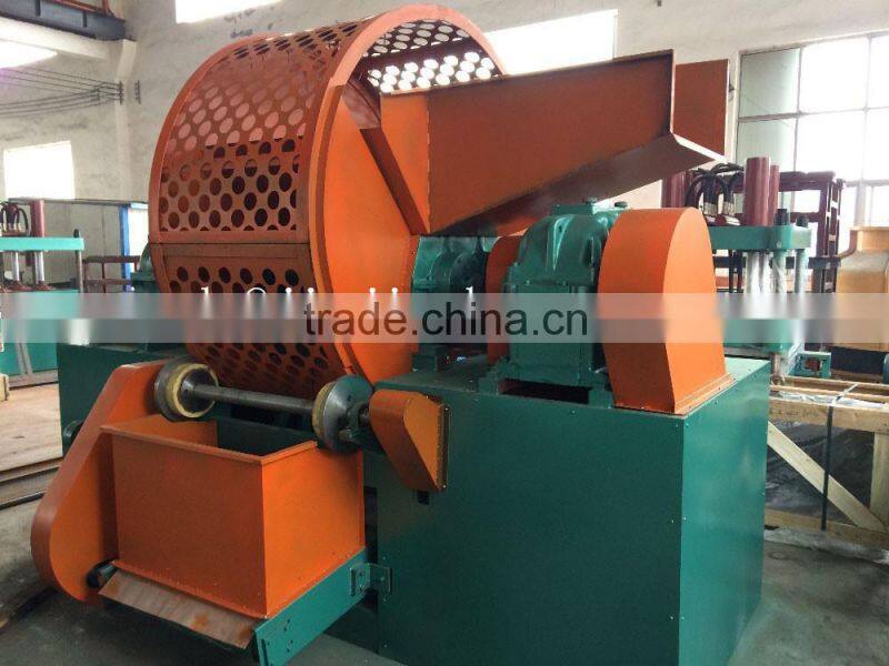 Rubber two rollers crusher for rubber powder making line / car tyre recycling plant