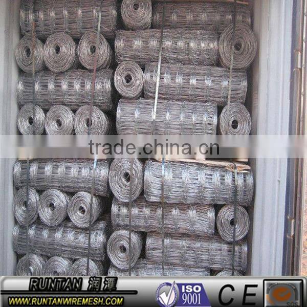 ISO9001 anping galvanized grassland fencing/cow fence/field fence /wire mesh cattle fence wildlife fence