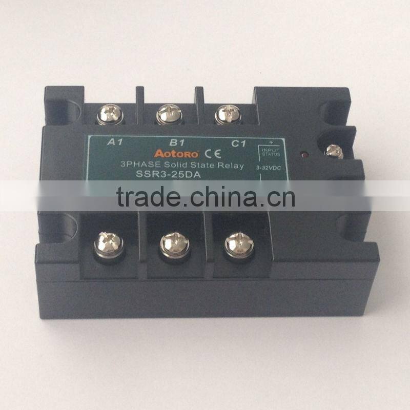 three phase solid state relay SSR3-25DA china industrial relay