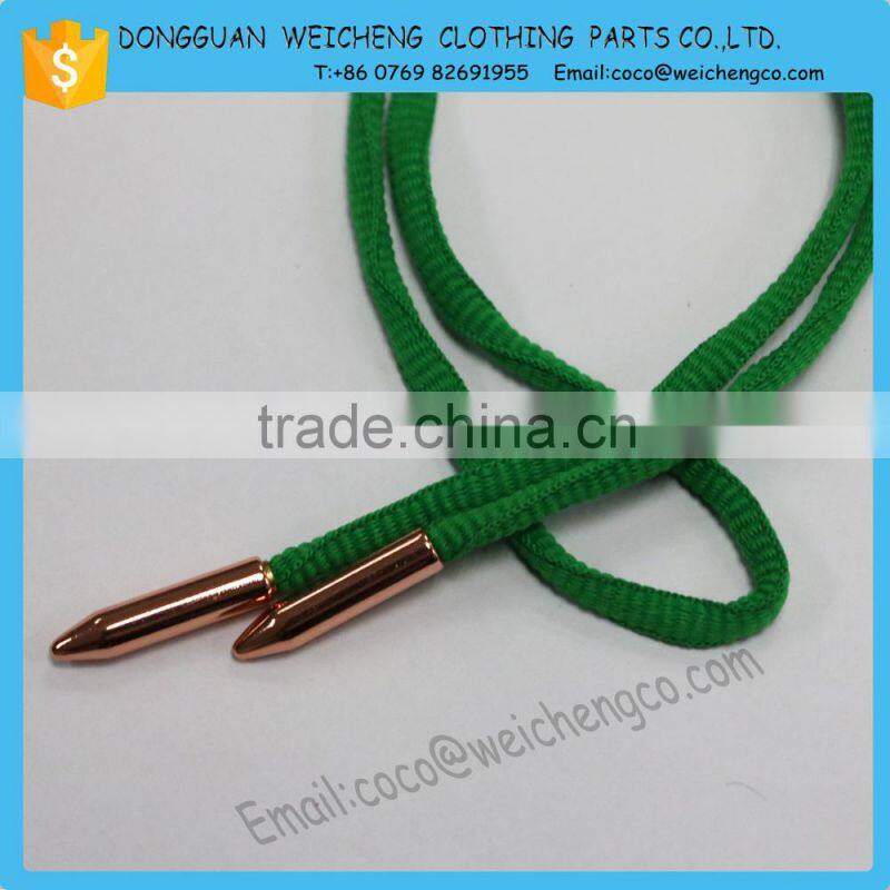 custom metal tip manufacturer hoodie cotton cord laces