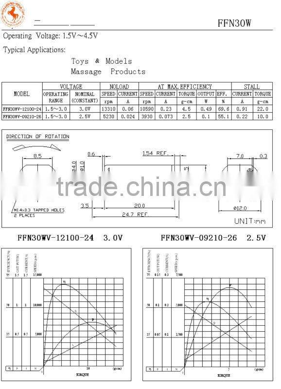 Vibrator Massage Motor DC Vibrator Motor
