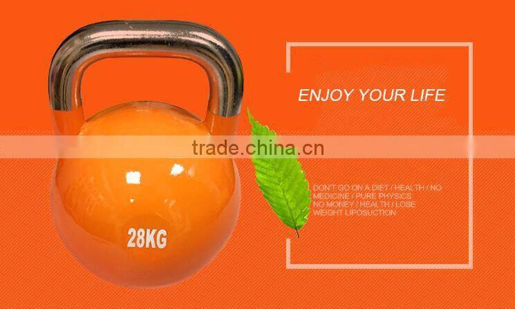 colorful vinyl coated cast iron competition kettlebell for sale