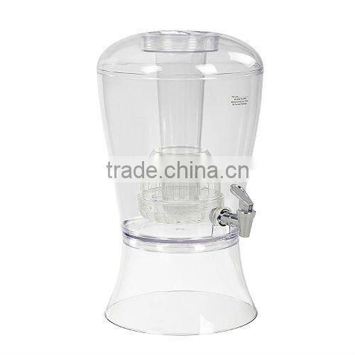 Advanced technology high quality clear glass beverage dispenser