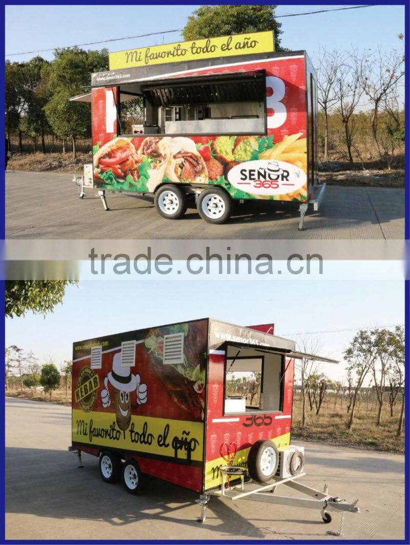2015 hot sales best quality food cart with logo customzied food cart petrol food cart