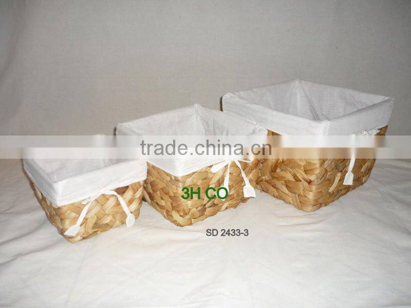 2015 New Product Water Hyacinth Basket for Home Decoration and Furniture