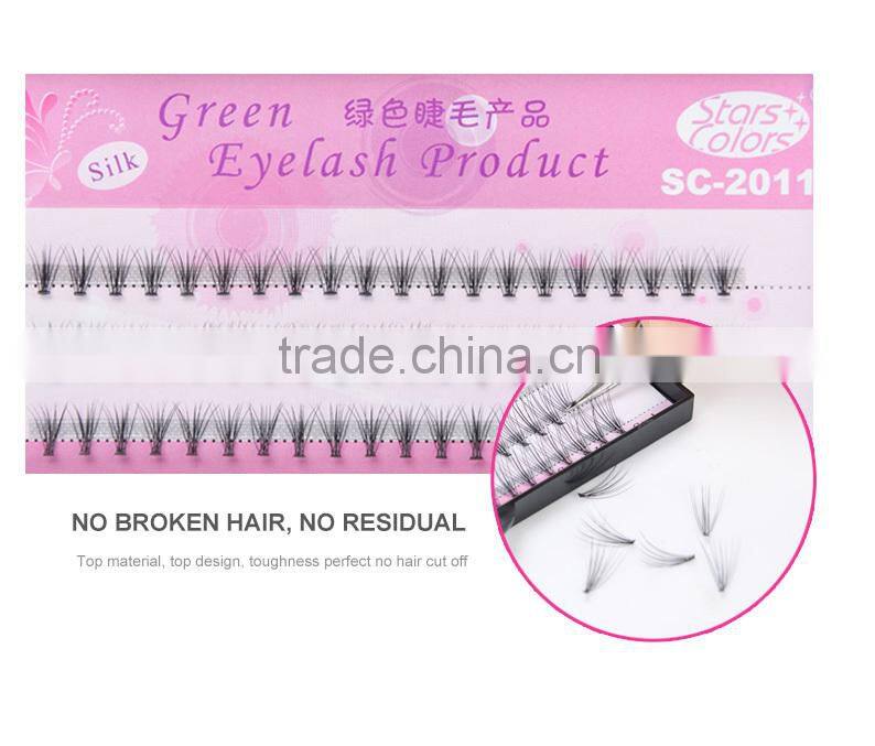 Hand-made pre-made 10D high quality silk flare eyelash extension lash black color