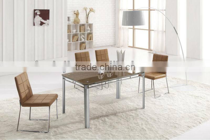 2013 hot sales elegant and modern extentable glass dining table L829,xiujie