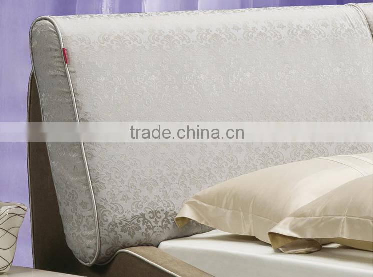 Latest Design Modern Bedroom Furniture Fabric Wooden Bed B800134