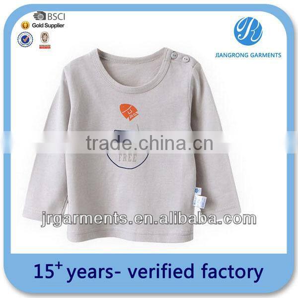 OEM service Silk/Cotton Embroidery Long Sleeve T shirts for Children