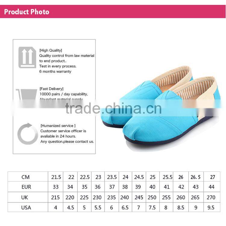 ladies popular rubber sole blank canvas shoes