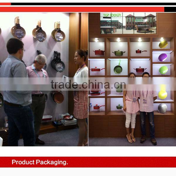 Pressed aluminum white ceramic casseroles with spiral bottom