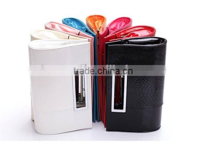 2016 Ladies Alligator PU Leather Handbag Women Party Evening Bag