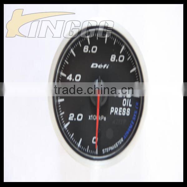Universal 60MM Racer Gauge With Black Face