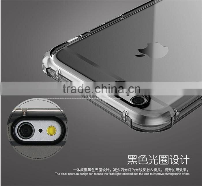 Clear Soft TPU Shockproof Matte Case For iphone 6 plus/iphone 6