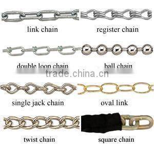 twisted link chain for dog collars and harnesses