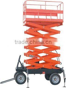 four-wheel mobile hydraulic scissor lift platform