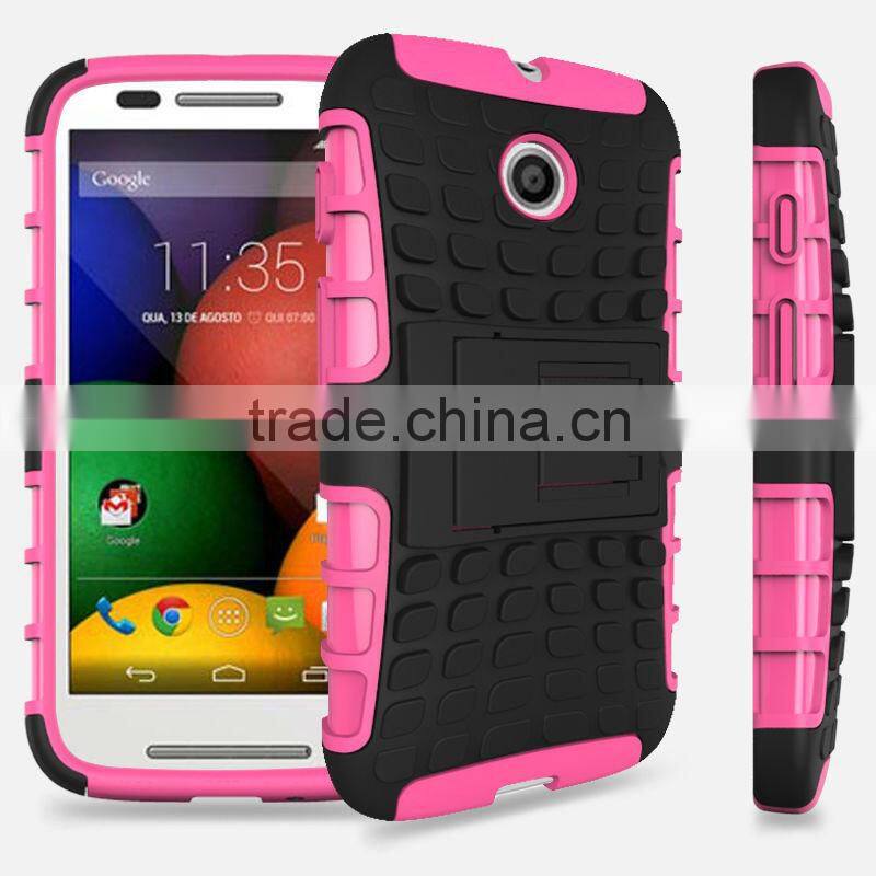 PC TPU Stand hybrid case cover for Motorola Moto E