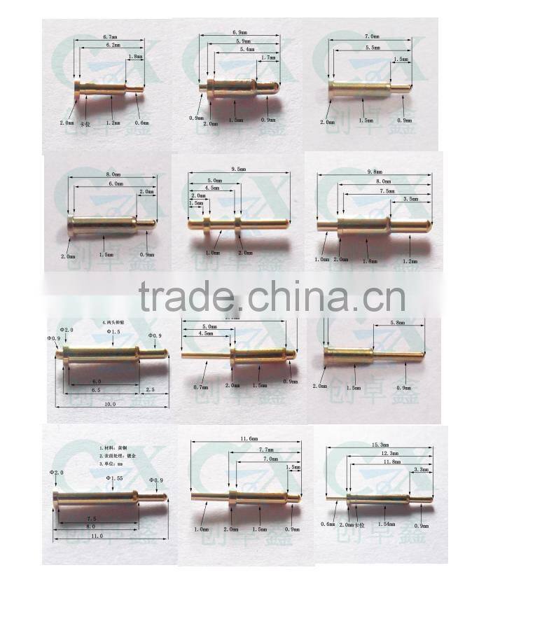 solder cup brass spring pogo pin connector